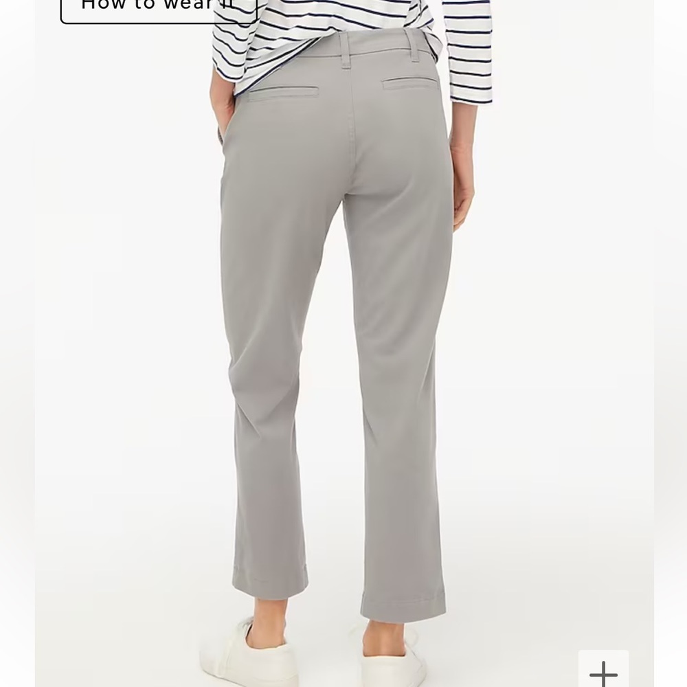 J crew high rise girlfriend chinos (gray)